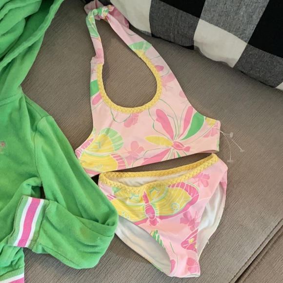 Lilly Pulitzer Girls Bathing-suit & Terry Jacket - Picture 2 of 10